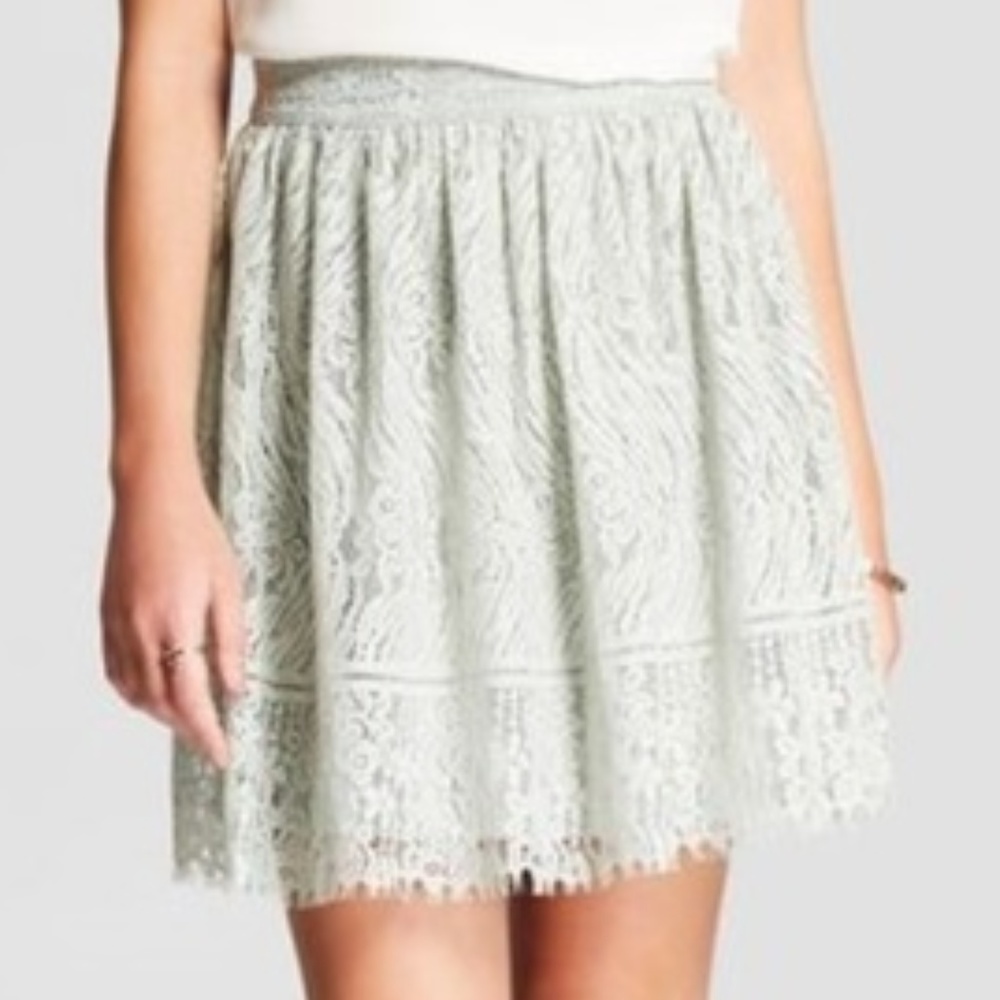 NWT Xhilaration Women's Skirt Mint Green ALine NWT